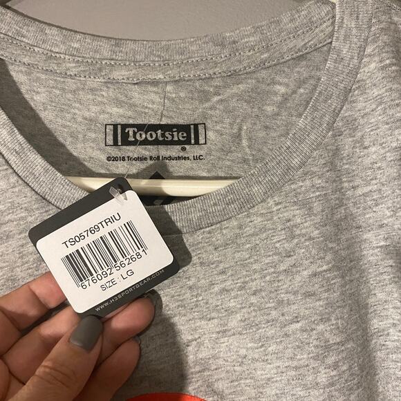 Tootsie Gray Cotton Blend Tootsie Pop Logo Graphic Novelty T-Shirt Men Sz L - Picture 8 of 8